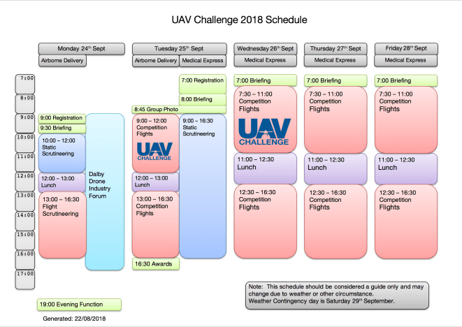 UAVC 2018 Schedule 20180822